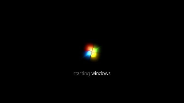 شاشة التمهيد النموذجية على Windows 7