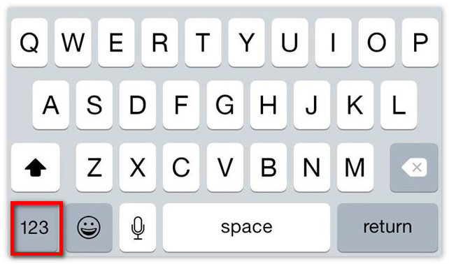 لوحة مفاتيح iPhone